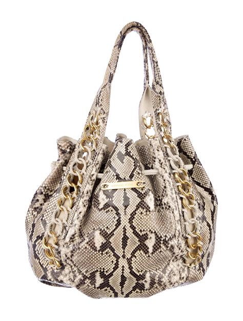 michael kors purse with snakeskin and stud|snakeskin Michael Kors collection handbags.